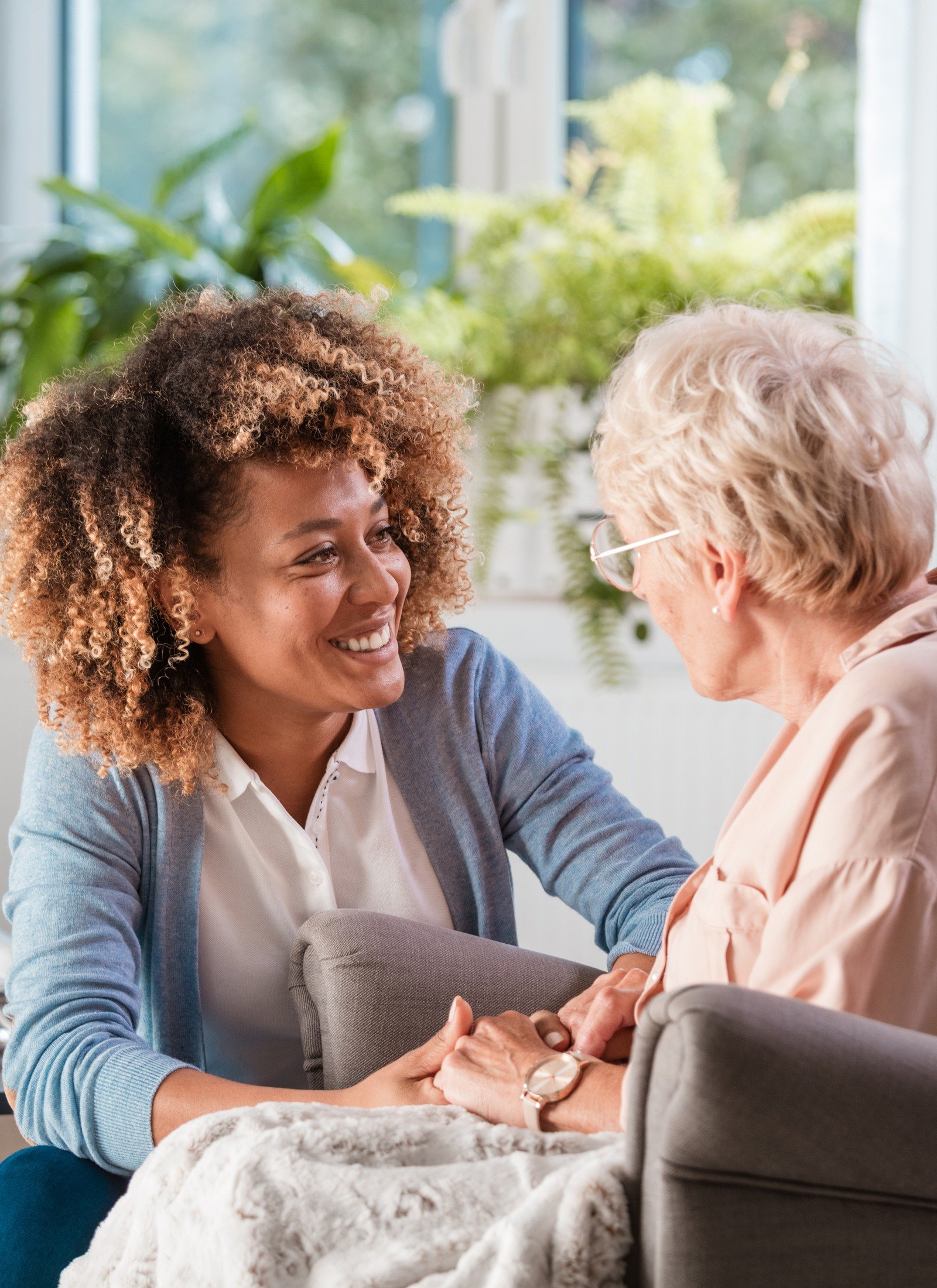 Healthcare professional completing an in-home assessment